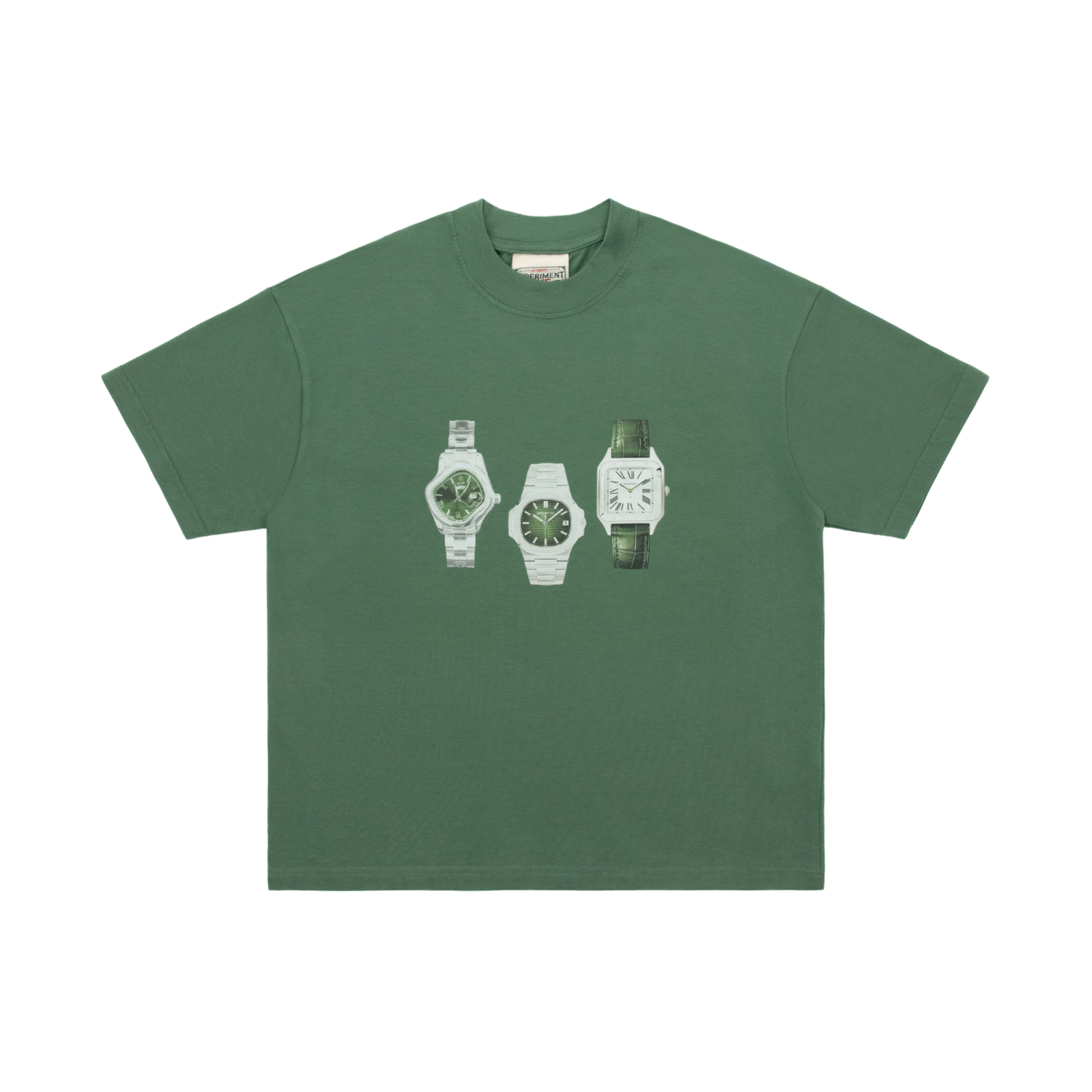 Experiment Five Watch Tee Washed Green