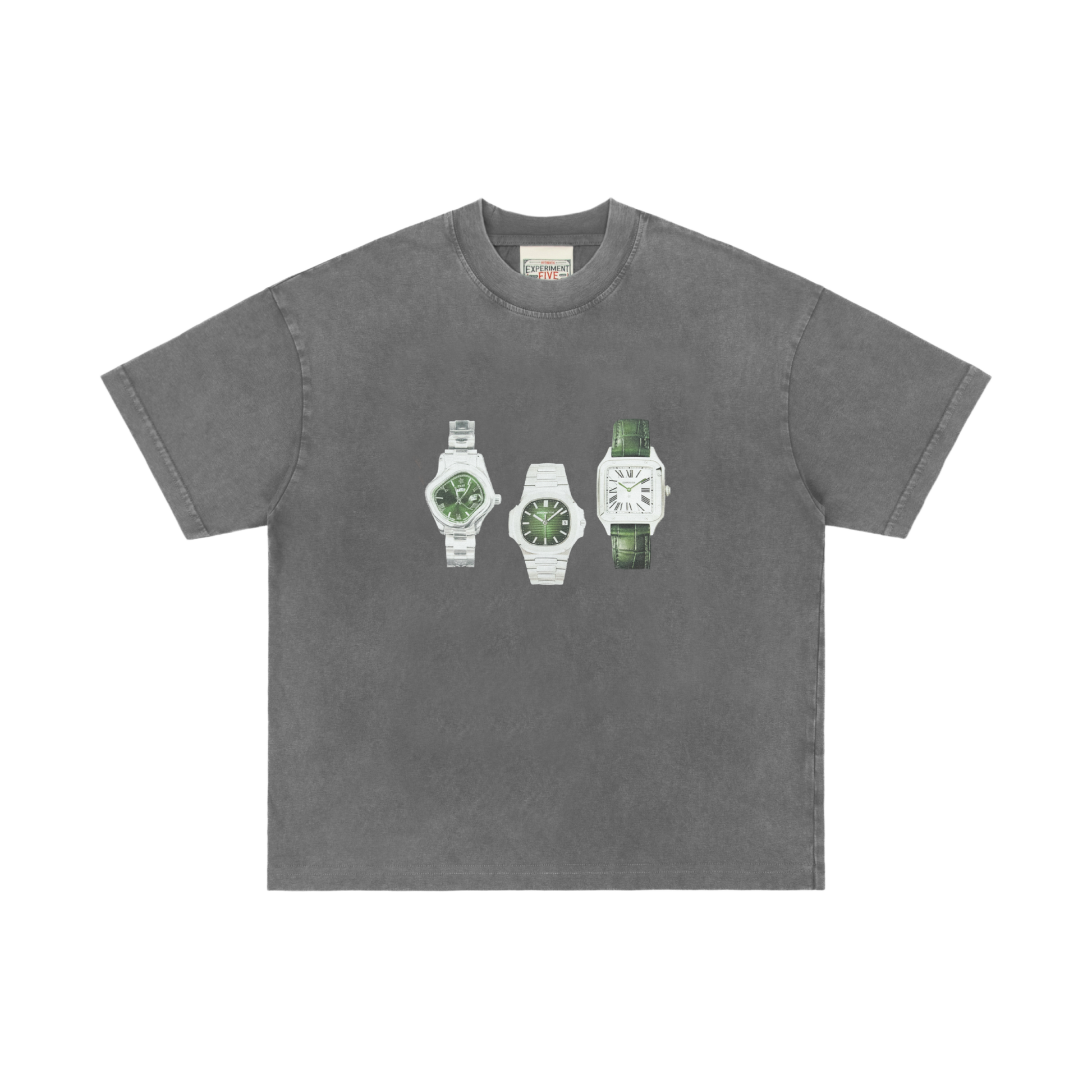 Experiment Five Watch Tee Washed Grey